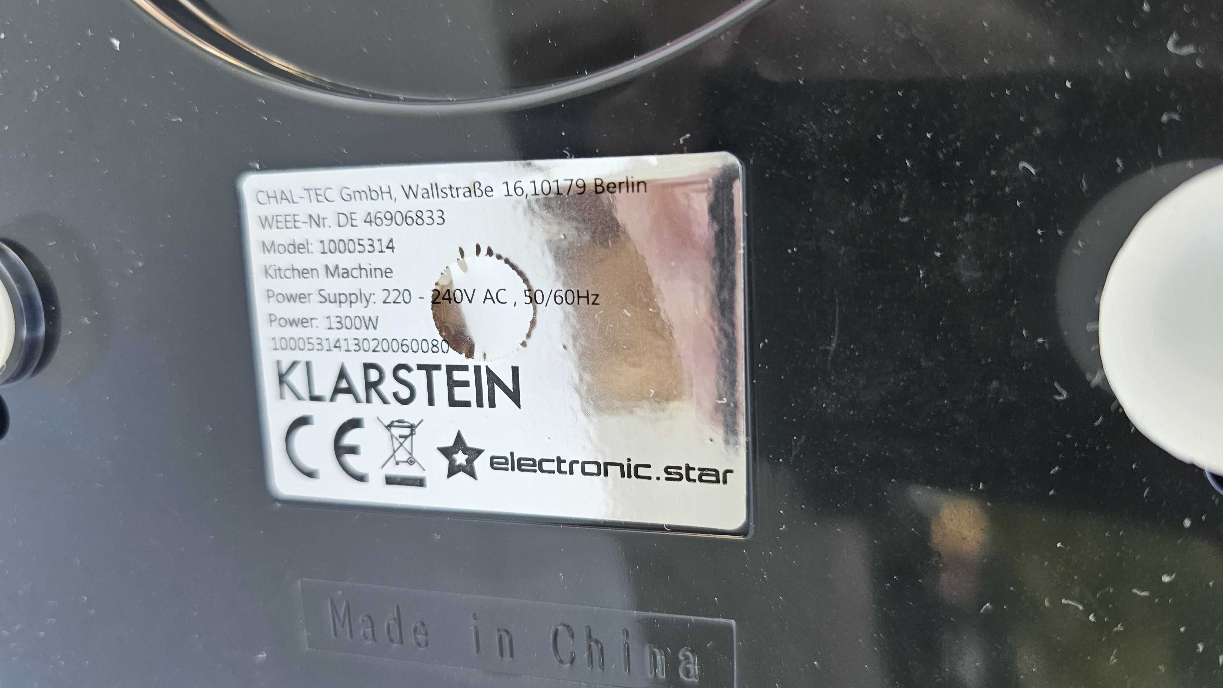 Robot kuchenny planetarny Klarstein Bella Argentea 5 litrów