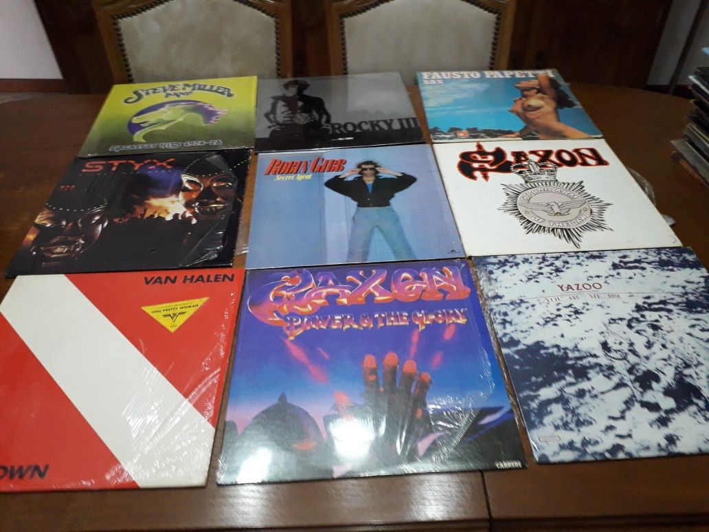 Discos de venil como novos Anos 80 Rock