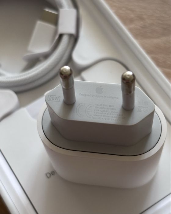 Комплект оригинал oem 20w кабель lightning и блок быстрая зарядка