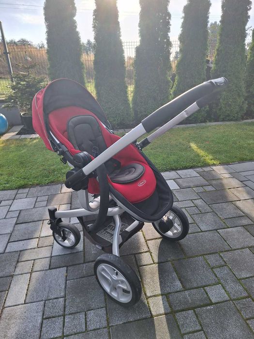 Wózek Graco 3w1. Spacerówka, gondola, fotelik z bazą i parasolka.