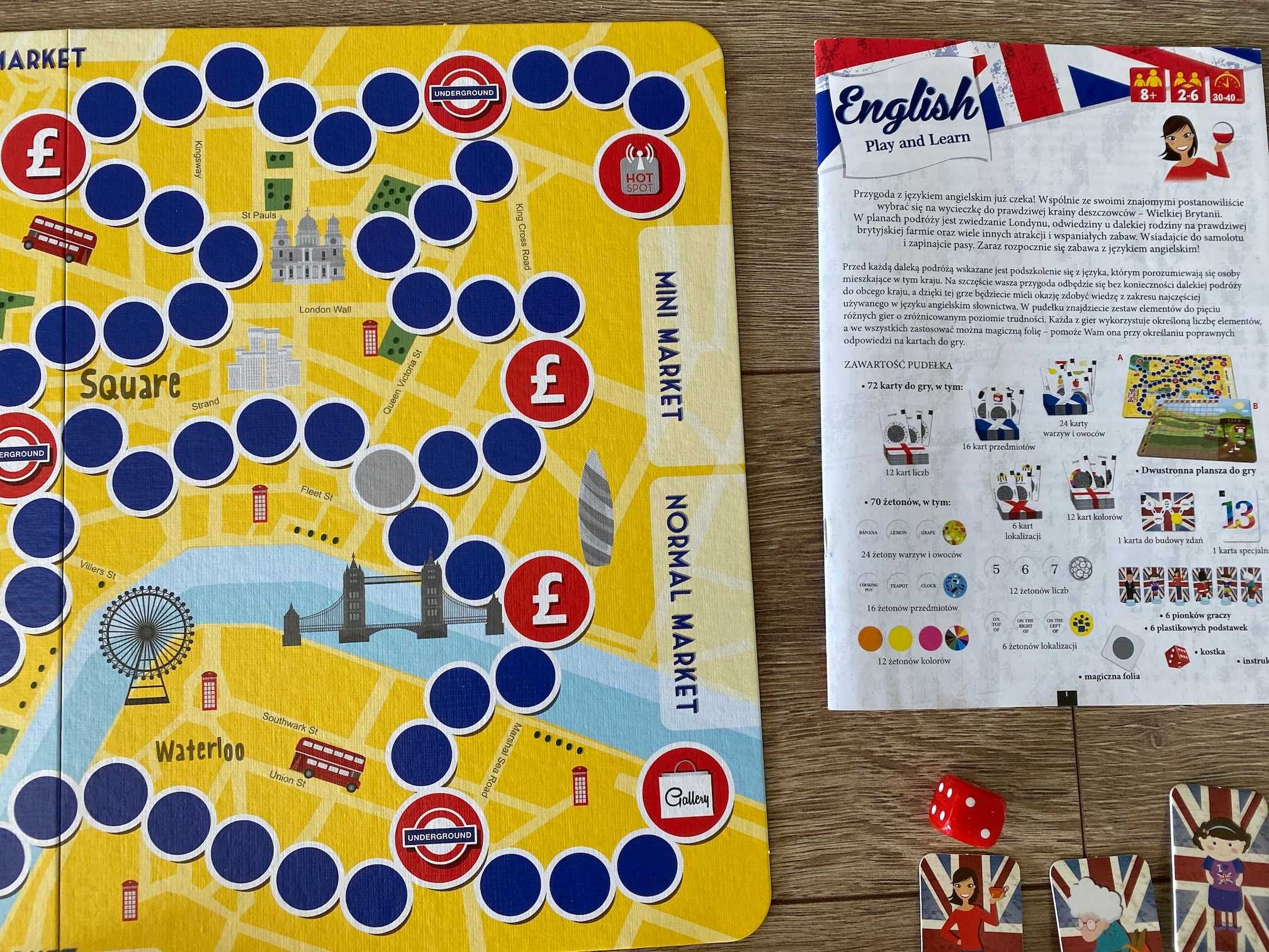 Edukacyjna gra planszowa English Play And Learn Trefl
