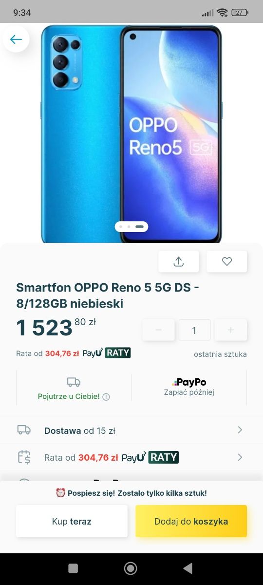 Telefon Oppo Reno5 5G