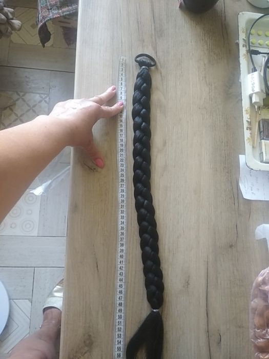 Красивая длинная черная коса 60 на 4