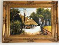 Obraz Chata wśród drzew (88x117cm)