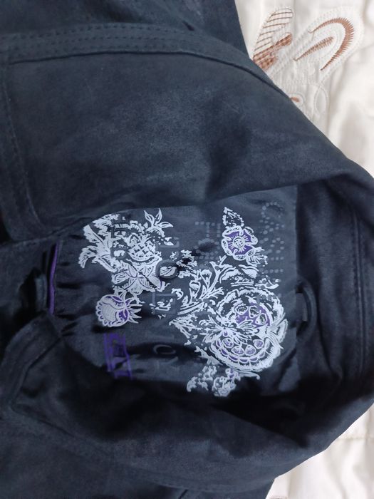 Kurtka damska zamszowa 38 M 40 L 42 XL czarna z paskiem Cecil