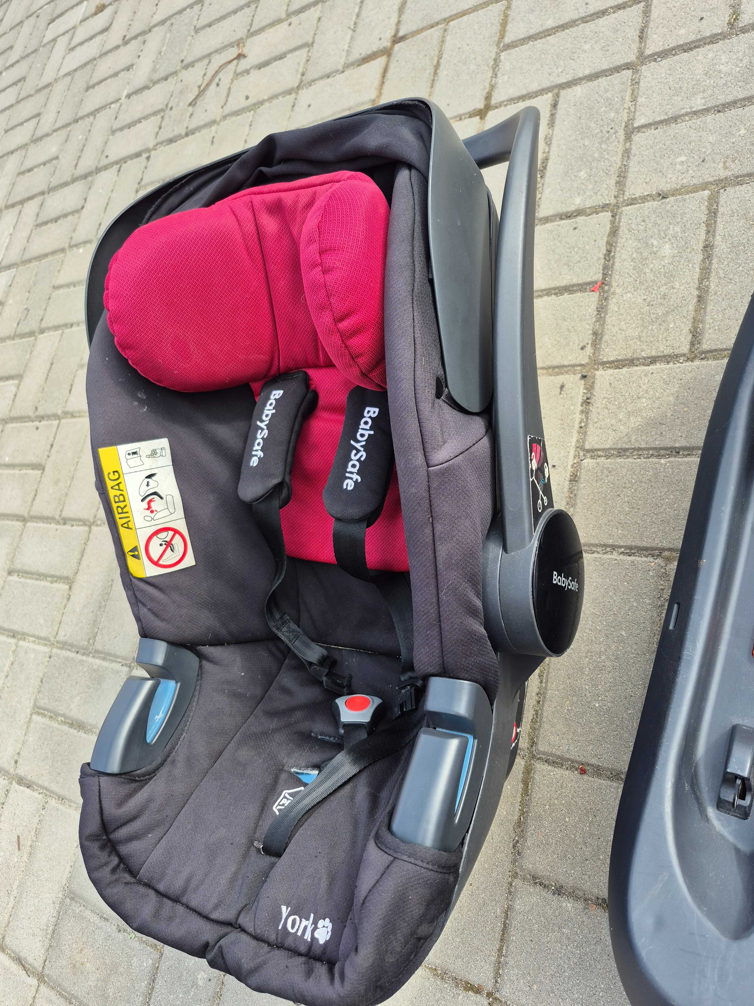 Fotelik samochodowy BabySafe York z bazą NOSIDEŁKO 0-13 KG ISOFIX