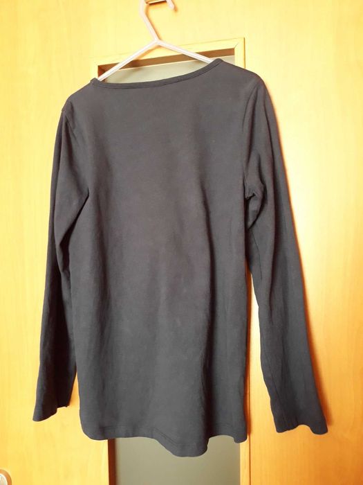 Bluzka granatowa cekiny serduszko, koń, Topolino, 100% bawełna 128