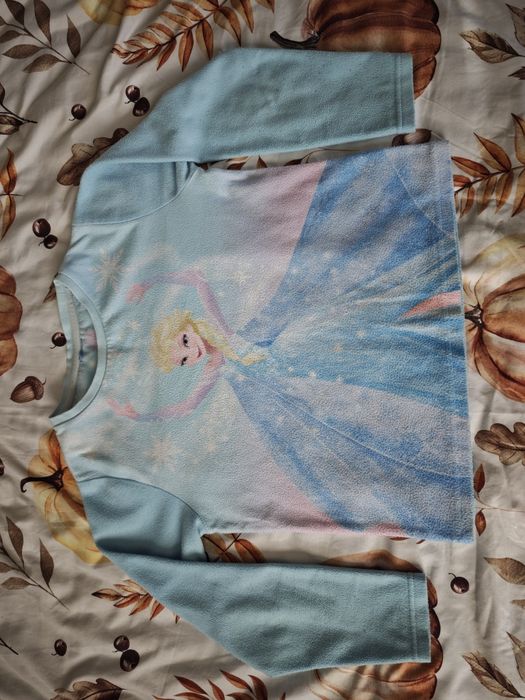 Polarowa ciepła piżama długi rękaw i nogawki Kraina lodu Frozen Elza