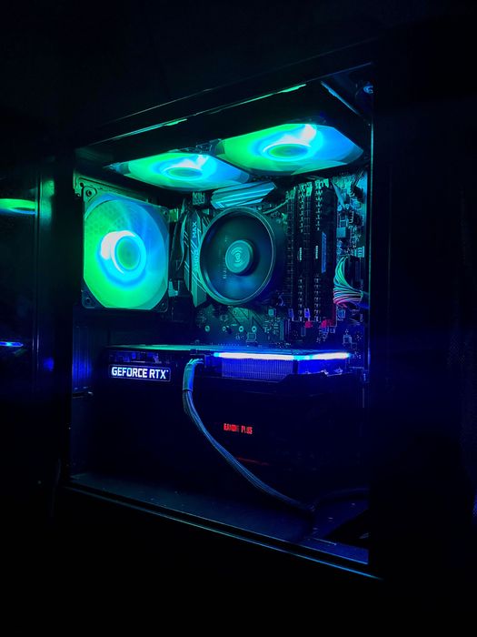 !OKAZJA! RTX 3060 TI RYZEN 5 ARGB SSD komputer gier cs lol fortnite