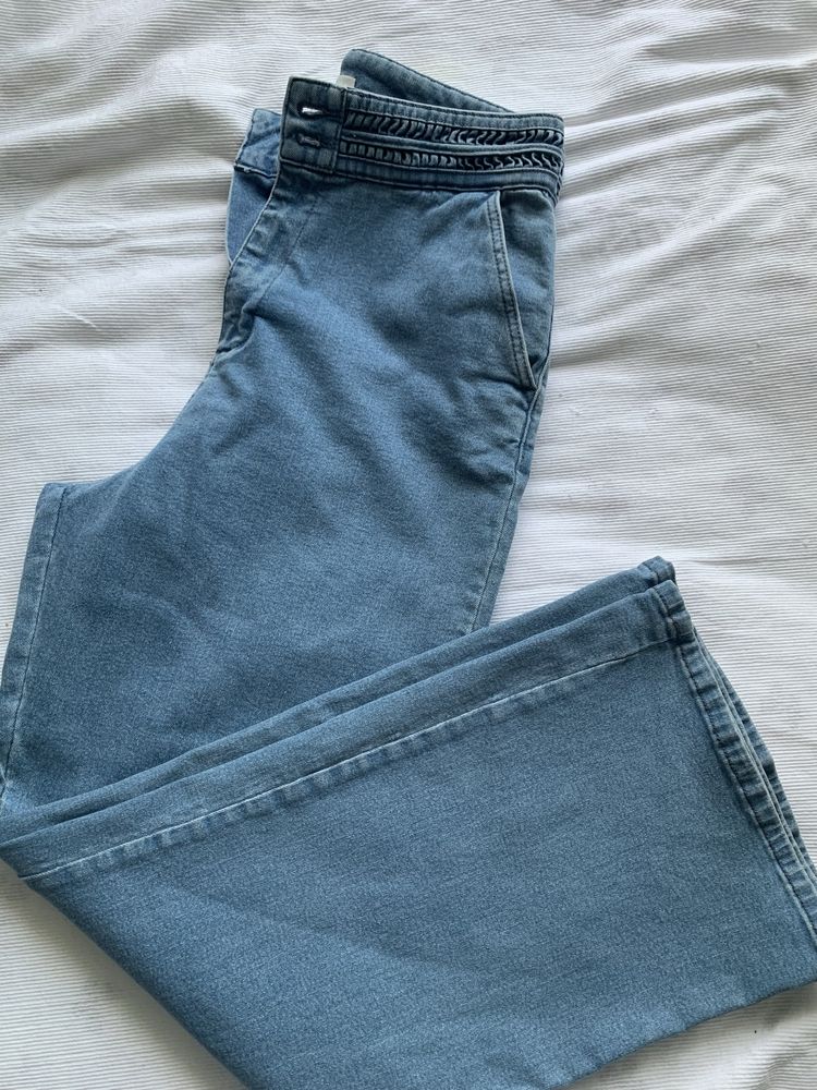 Super jeansy wide leg kuloty vintage