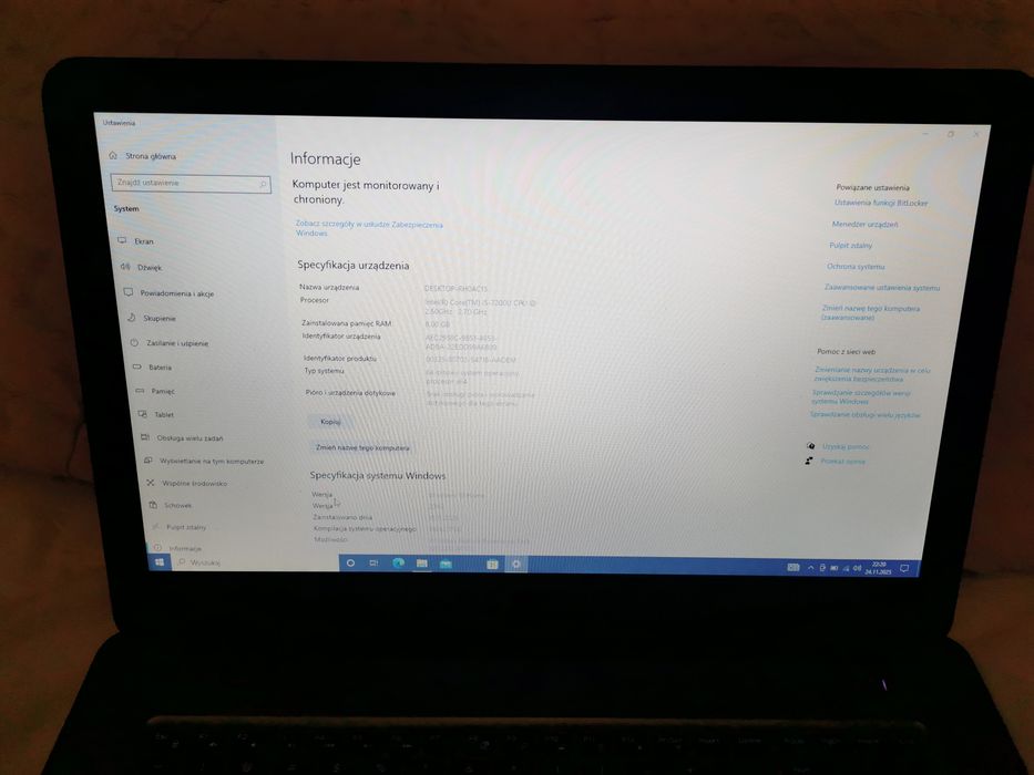 Dell inspiron 5767 i5-7200u 17"