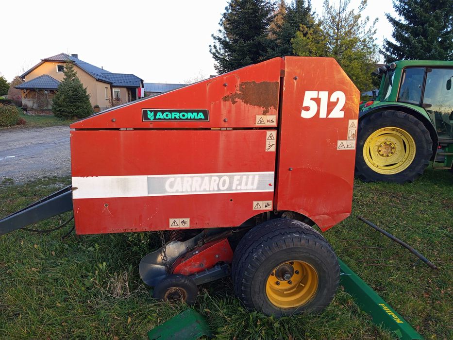 Prasa rolująca Carraro 120/120 sznurek sprowadzona ze Skandynawii