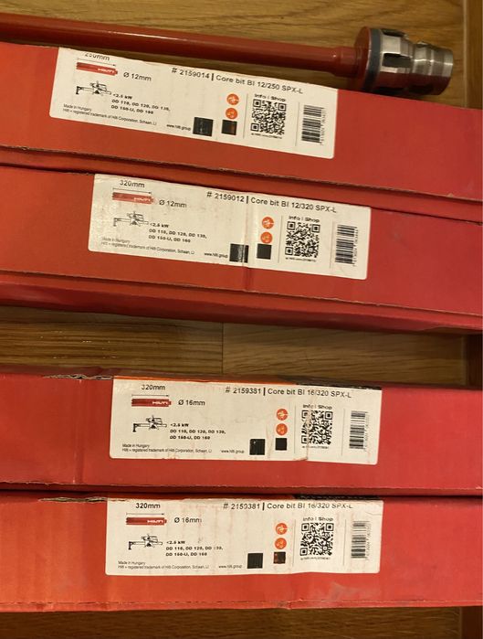 NOWE wiertło koronkowe HILTI SPX-L (końcówka BI) - od fi 12 do fi 28