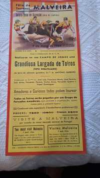 Cartaz panfleto corrida de toiros tourada tauromaquia 1964