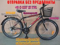 Городской Велосипед Mustang Sport Уплант 26 с мужской рамой Черно-Крас