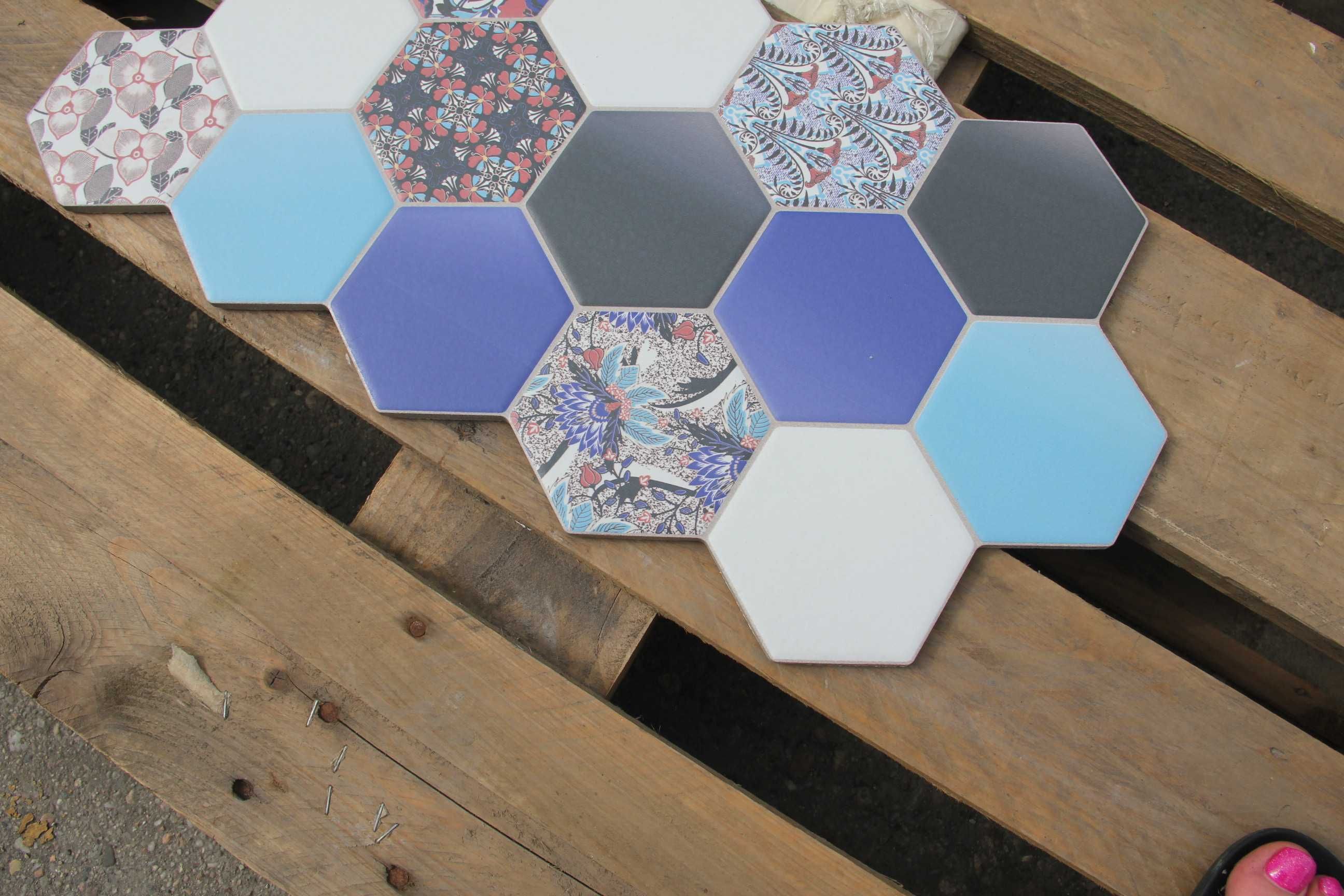 Płytki Podłogowe Ścienne Gres Hexa Nueve Blue 26,5x51 g.1/2