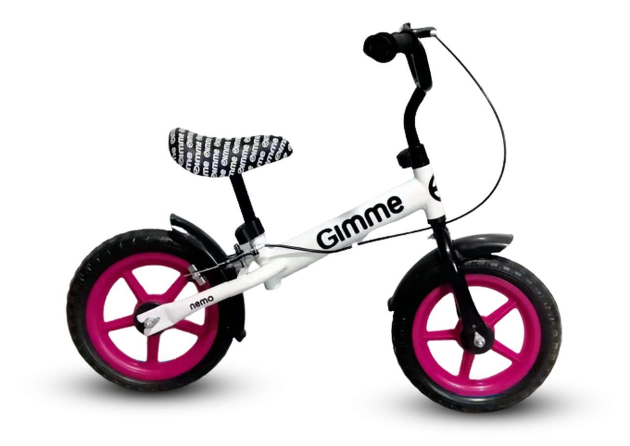 GIMMIK Rowerek biegowy z hamulcem Nemo 11" róż 3+