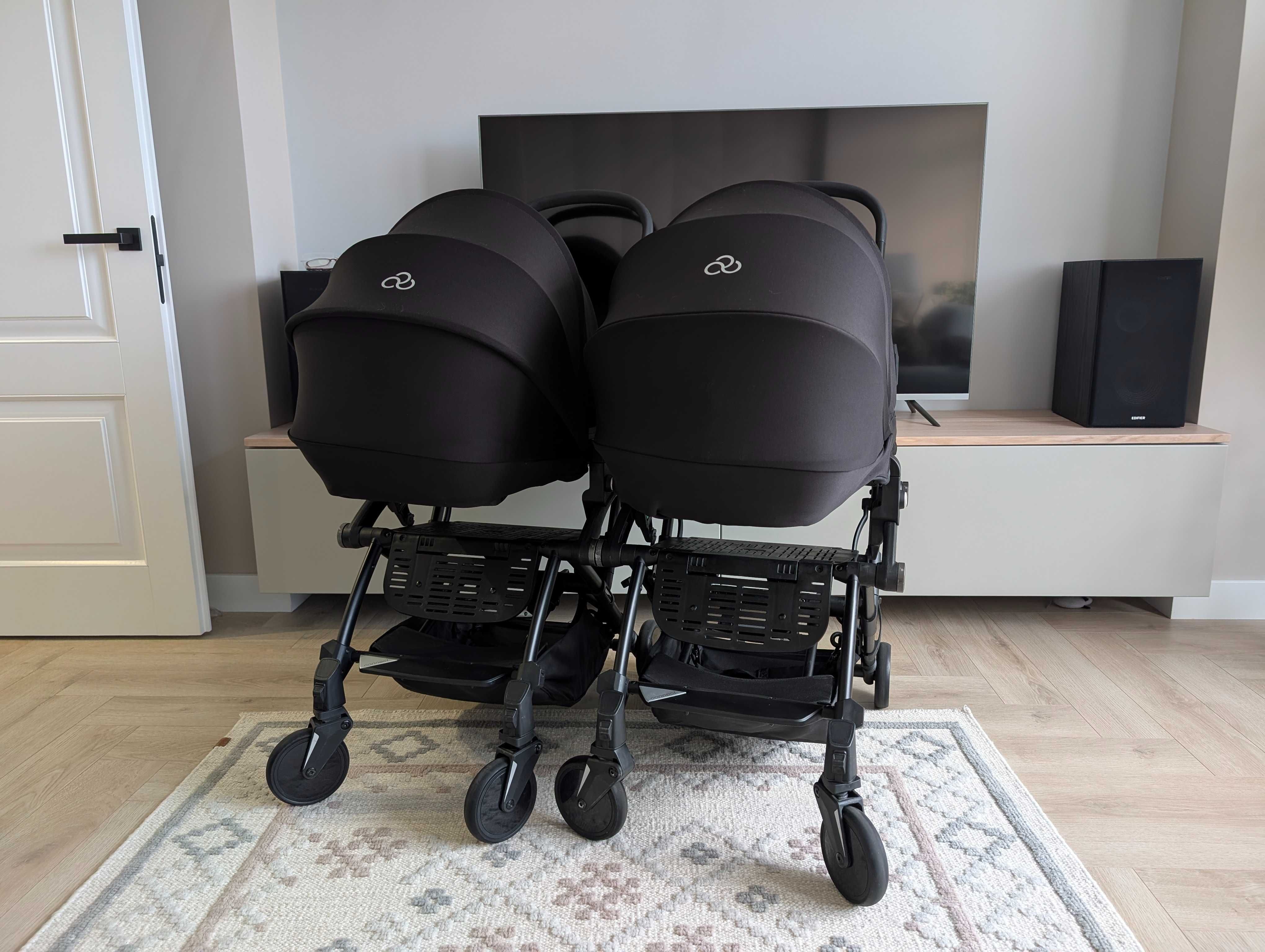 Коляски 2в1 для двійні Bumprider Connect 3 + аксесуари