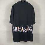BALENCIAGA футболка мужская унисекс черная рванная порванная