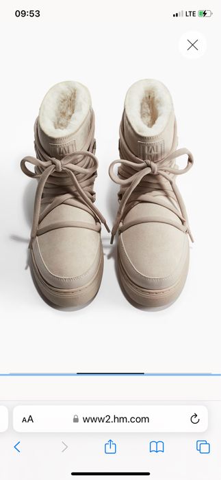 Ботинки уги h&m 36 сапоги снігоходи