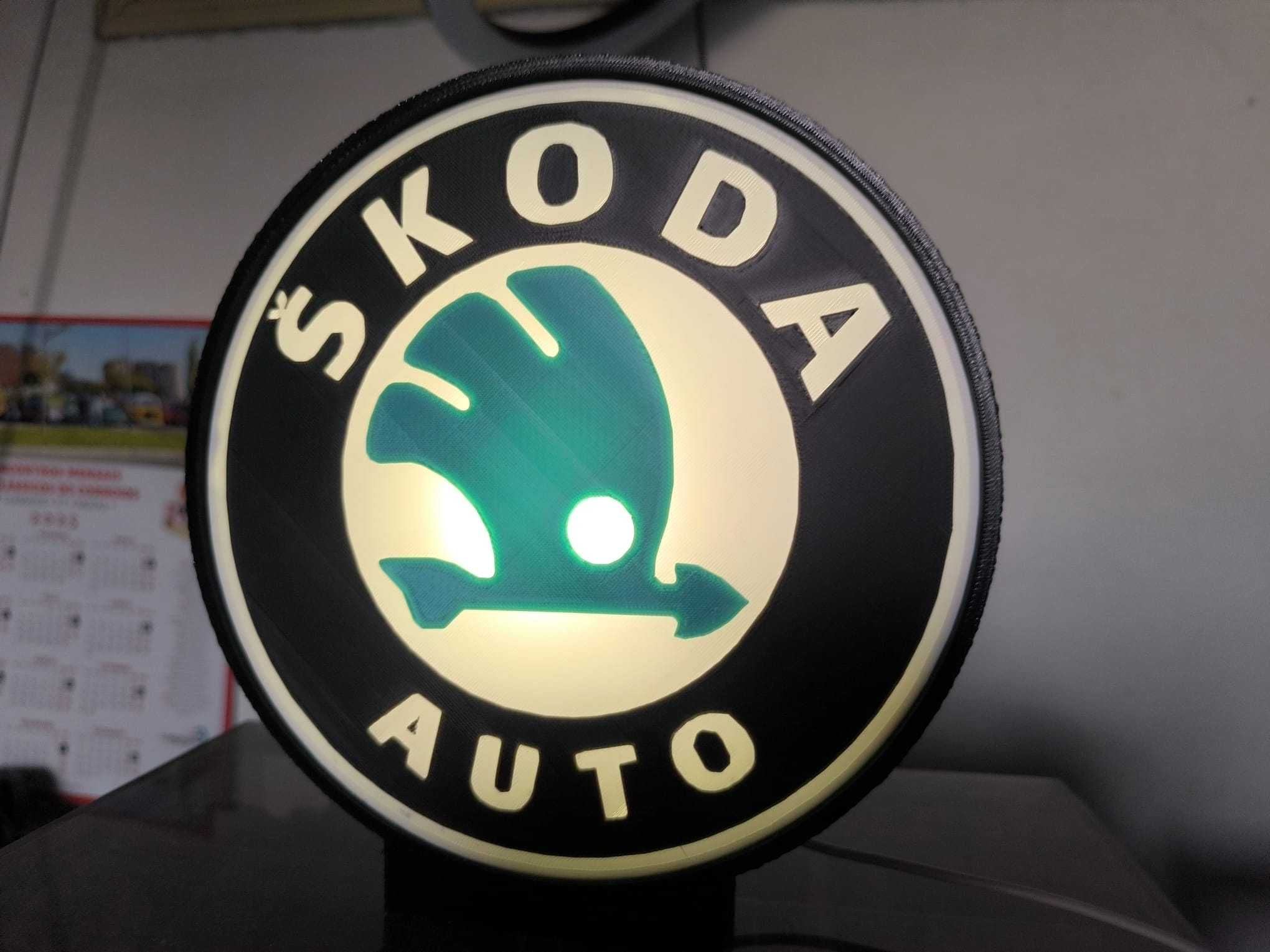 Luminaria decorativa / Lightbox Skoda (logo 90s)