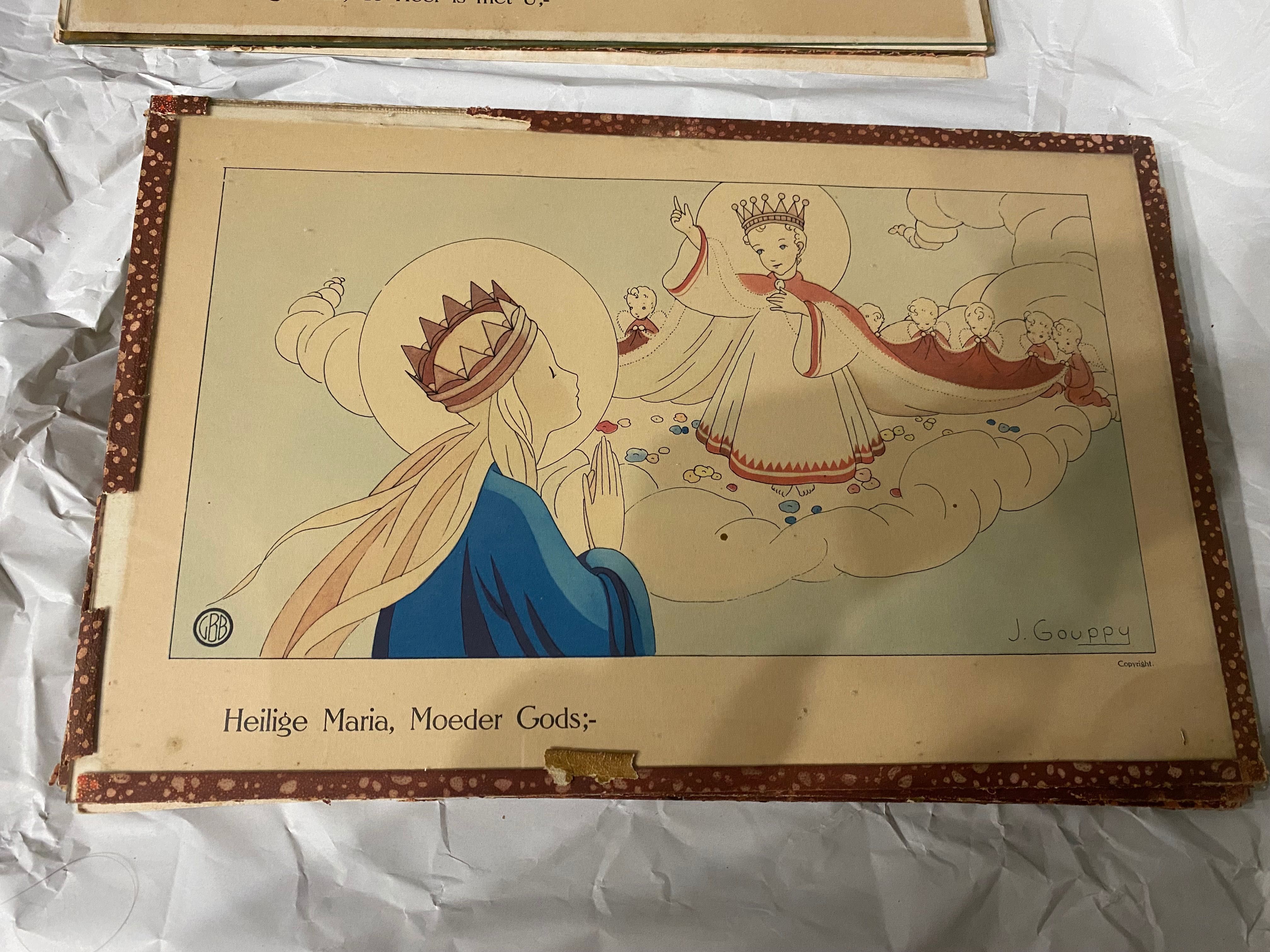 Religijny obraz  Gouppy Maryja 1937 kolekcja unikat Matka Boska
