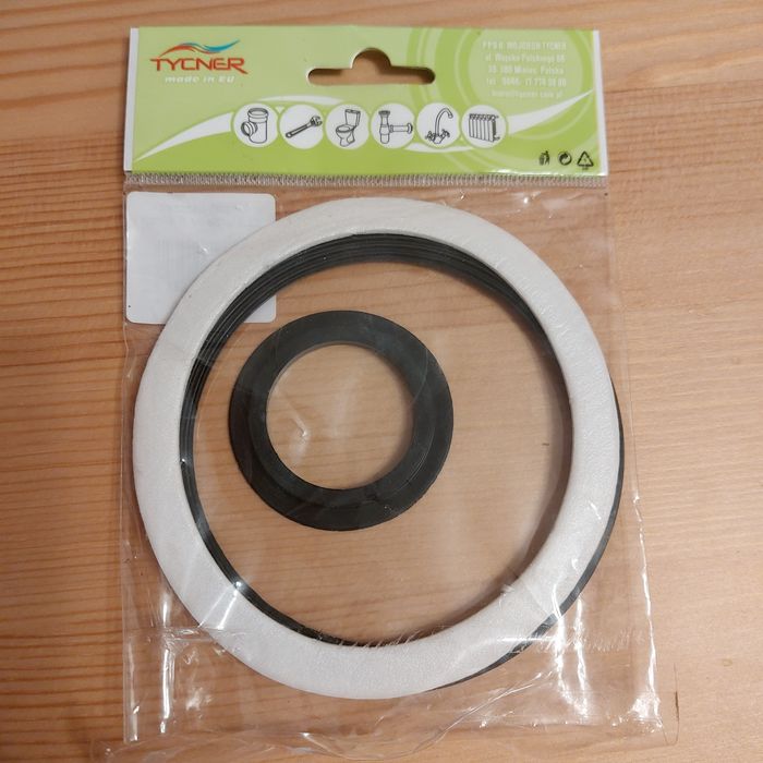 Zestaw uszczelek spustu zlewu fi 90 / duże sitko