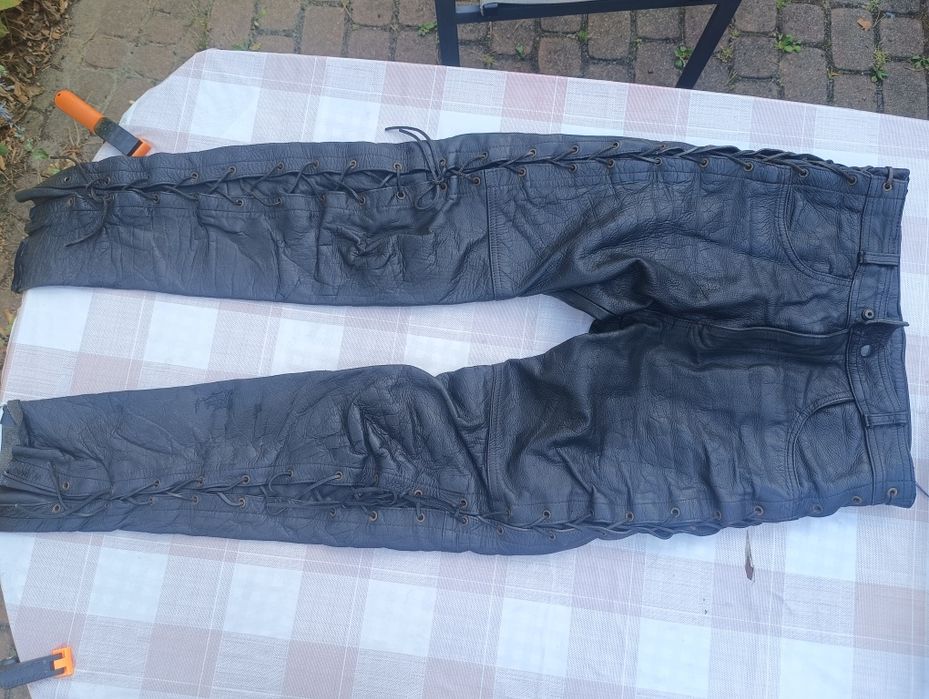 Spodnie motocyklowe skórzane AKITO
