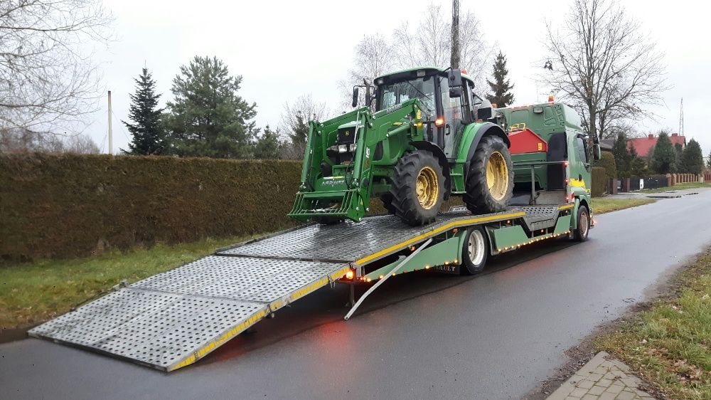 Transport maszyn rolniczych, budowlanych, traktory, pomoc drogowa
