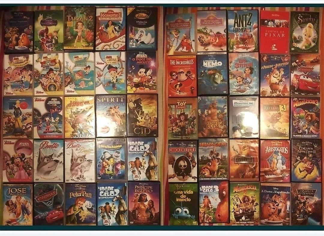 Lote 346 DVD's originais da Disney / DreamWorks / Warner, anime, manga