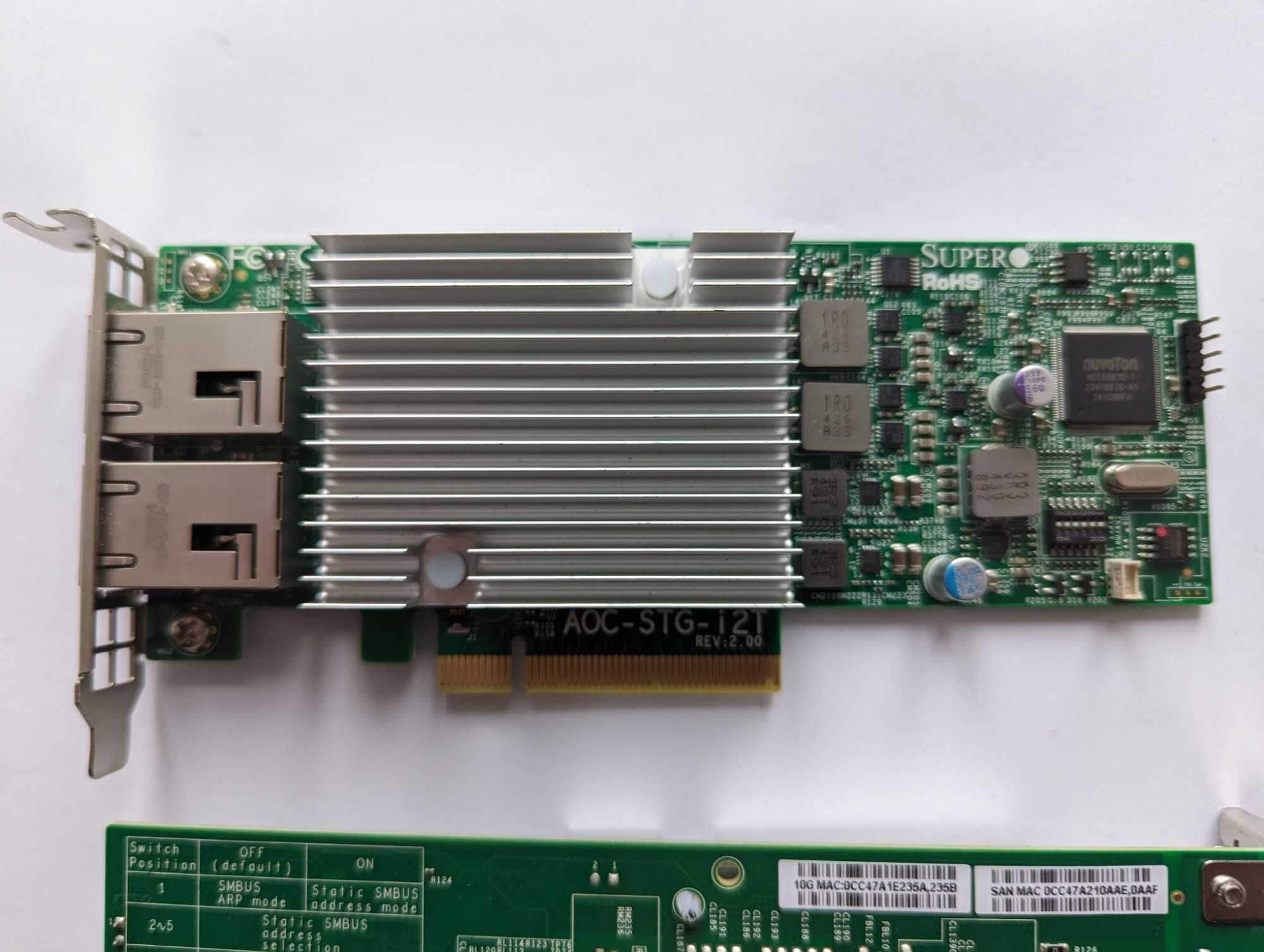 Мережева карта Intel X540-AT2 (AOC-STG-i2T) 2x10GbE RJ-45 PCI-e x8