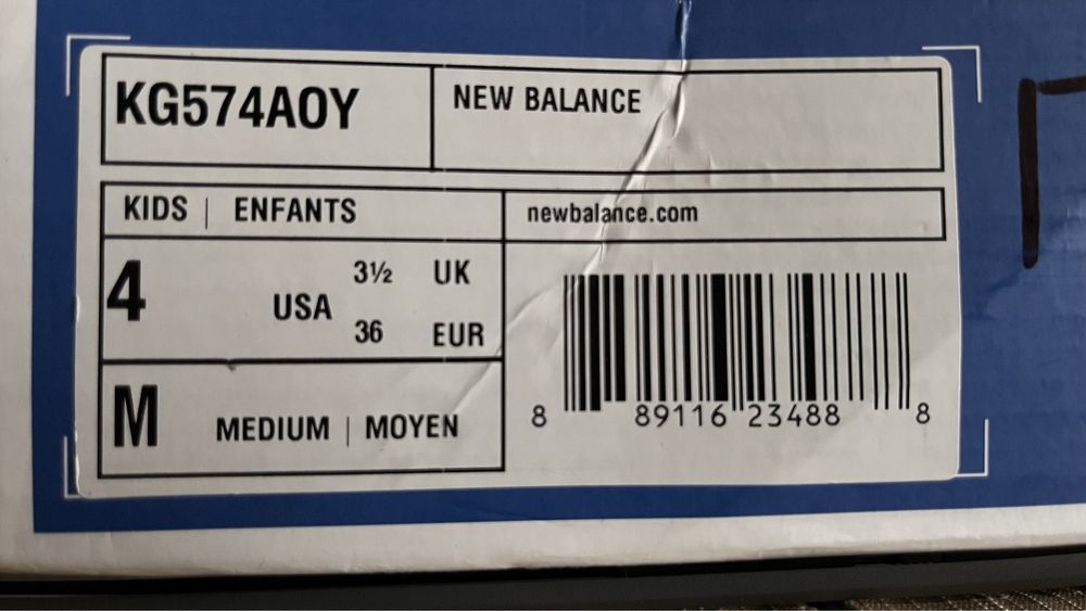 Детские оригинальные кроссовки New Balance, р.36