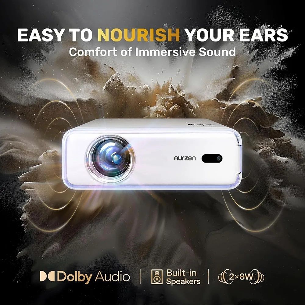 Aurzen Eazze D1 Projektor 4K/1080p Netflix Dolby Audio WiFi Bluetooth