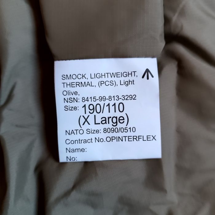 Анорак армії Британії Smock Lightweight thermal pcs