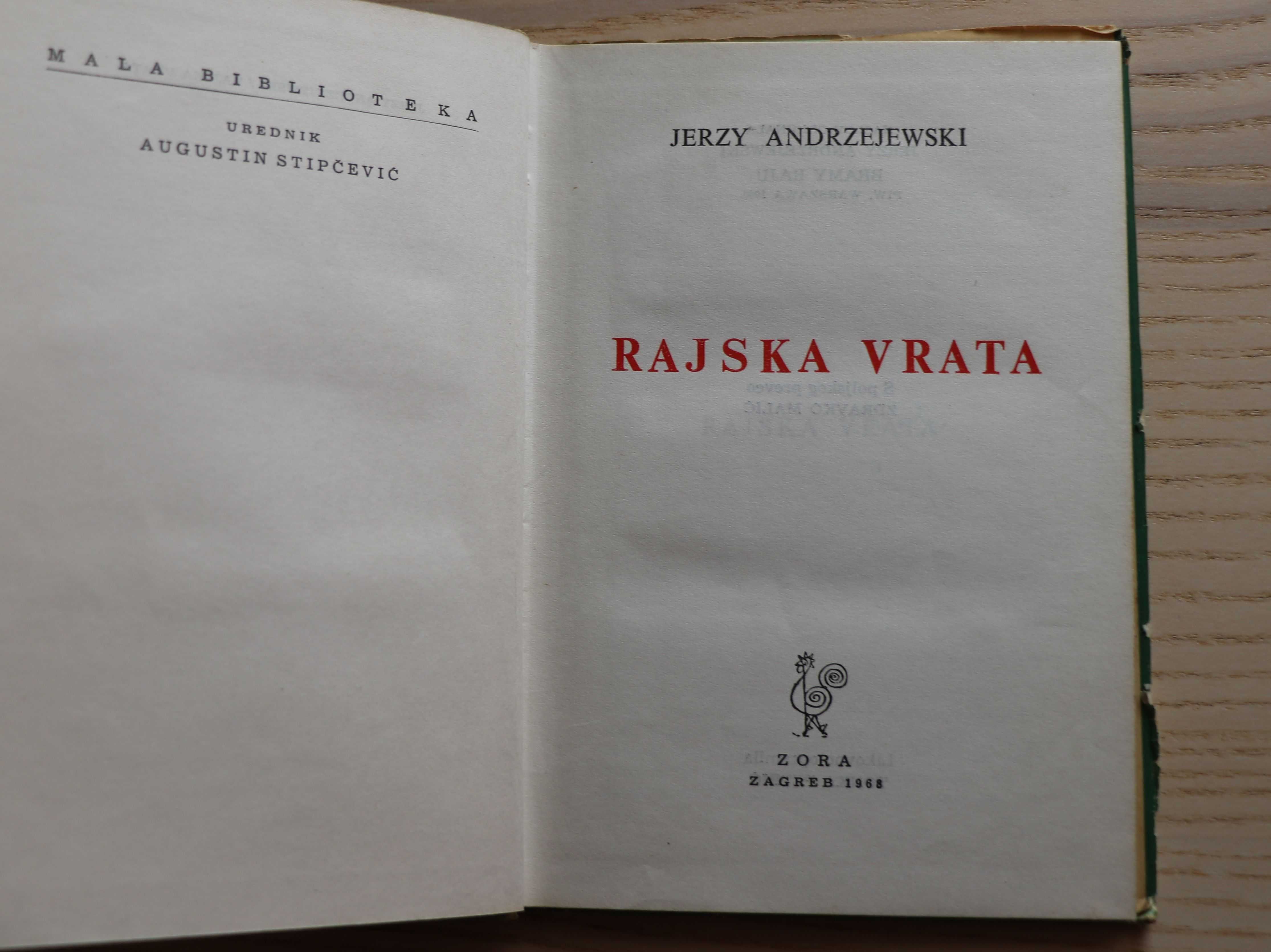 Jerzy Andrzejewski Bramy raju język chorwacki Zagreb 1968