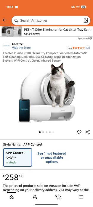 Caixa de areia de limpeza automática