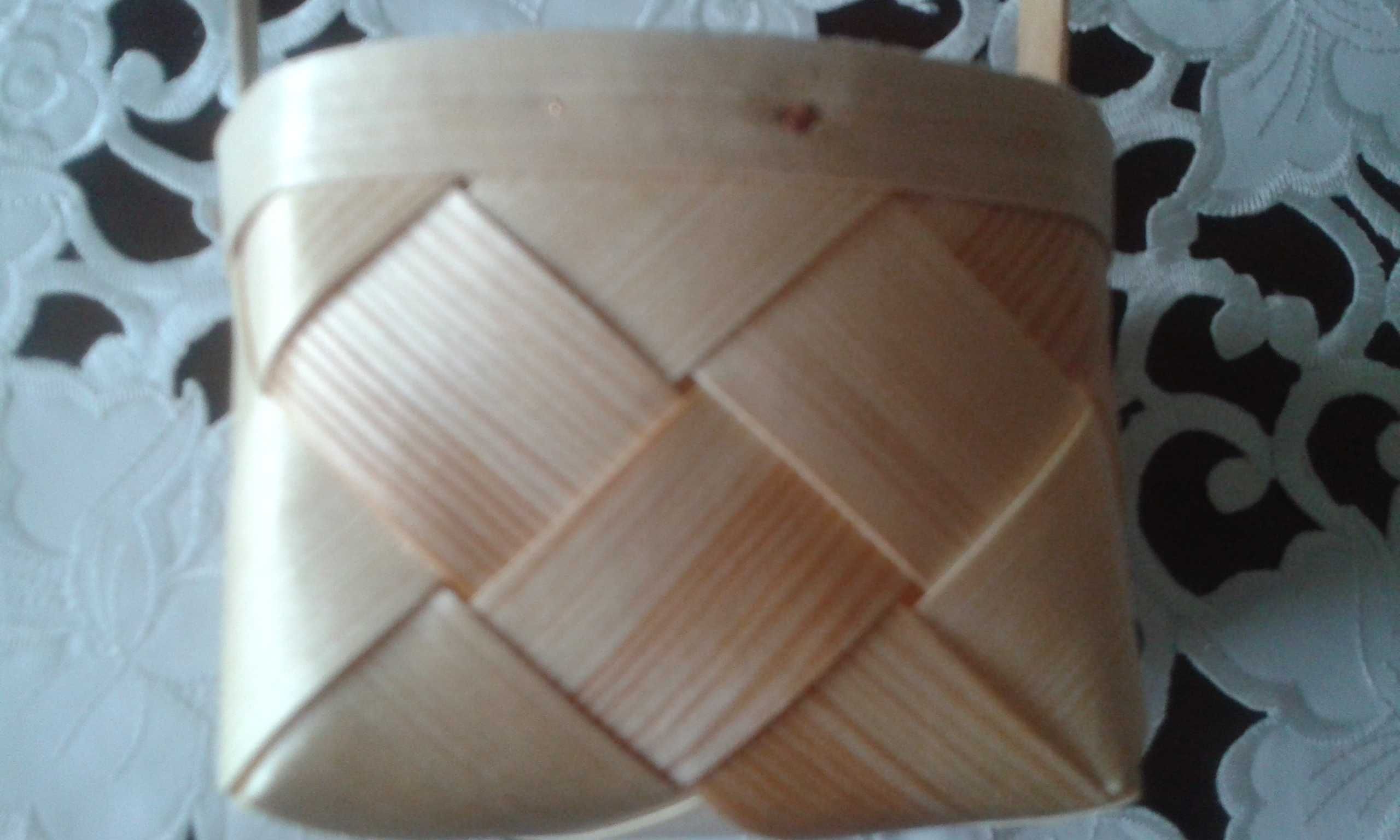Koszyczek koszyk Wielkanocny drewniany święcenie potraw świątecznych