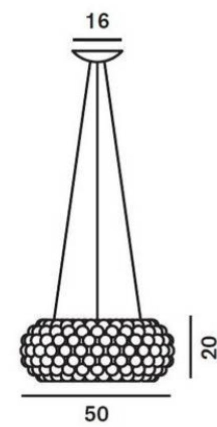 Zestaw mala i duza lampa Caboche kule glamour