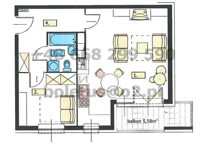 Mieszkanie Warszawa Bemowo, ul. Narwik 8, dwa pokoje + garaż, 49m2