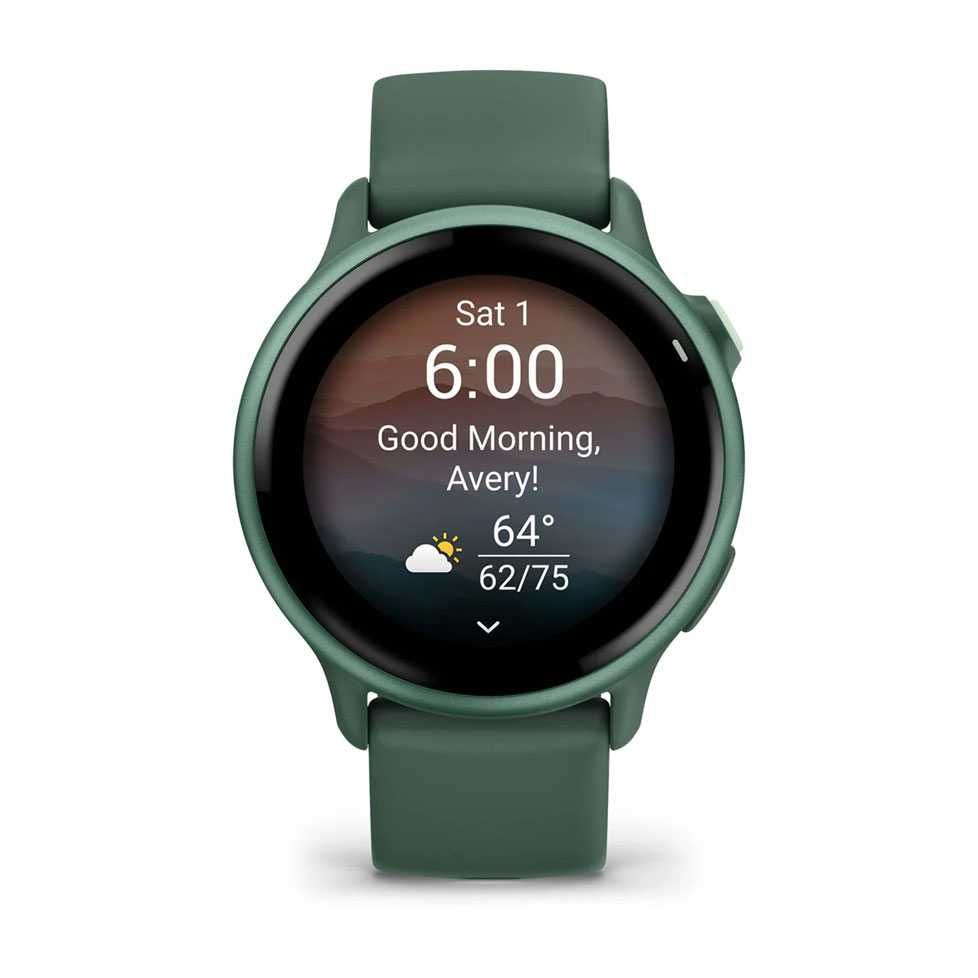 Garmin vívoactive 6 з зеленим силіконовим ремінцем 010-02985-02