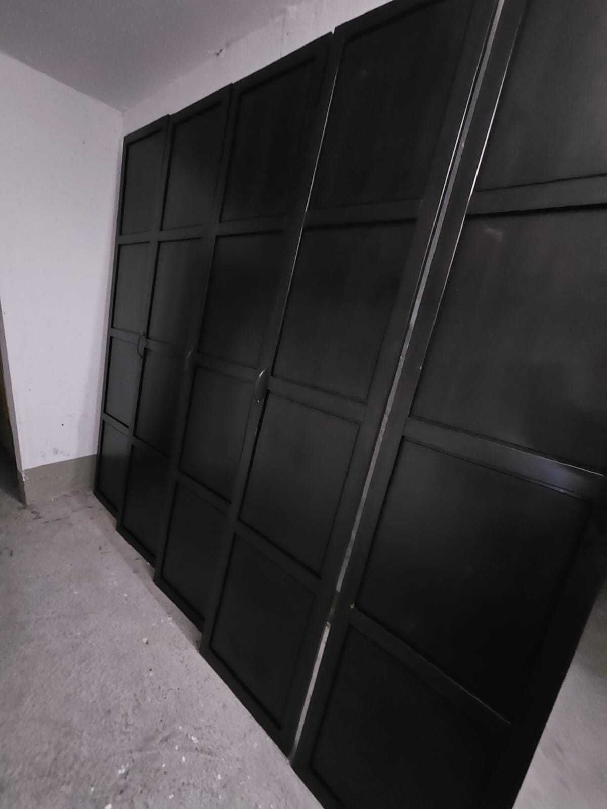 Drzwi do szafy PAX – 5 sztuk, kolor czarny, wymiar 50x229 cm