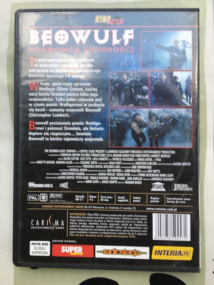 Film DVD Beowulf pogromca ciemności
