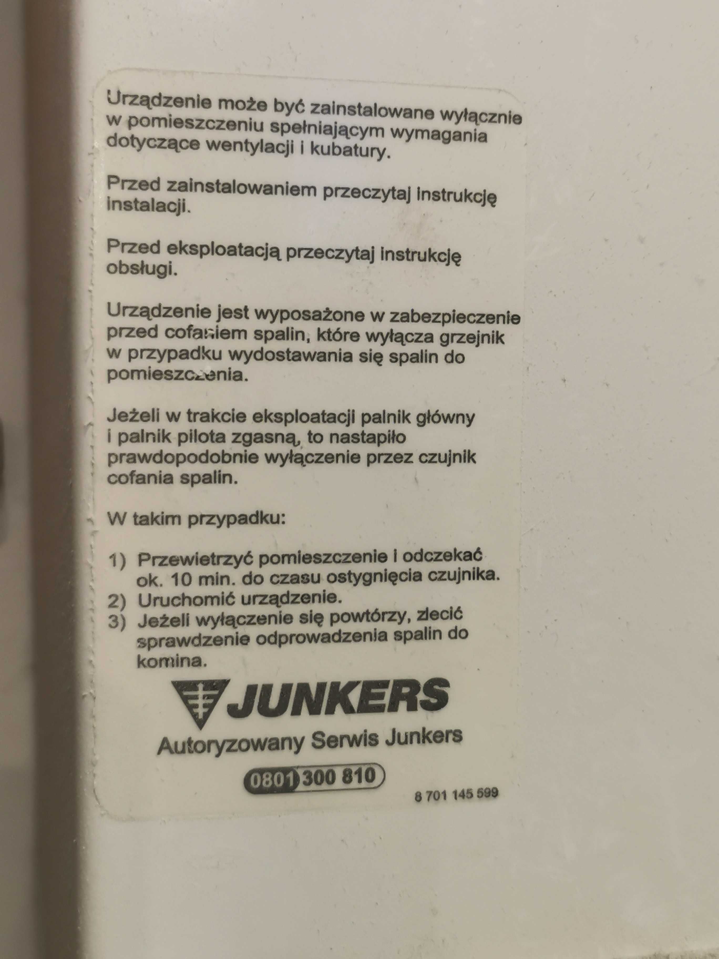 piec gazowy Junkers - WRDP 11 - 2G 23