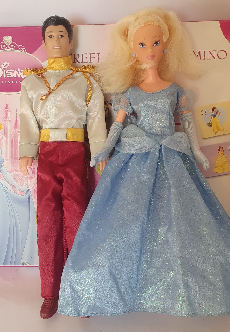 Barbie Kopciuszek + Książę + puzzle+domino