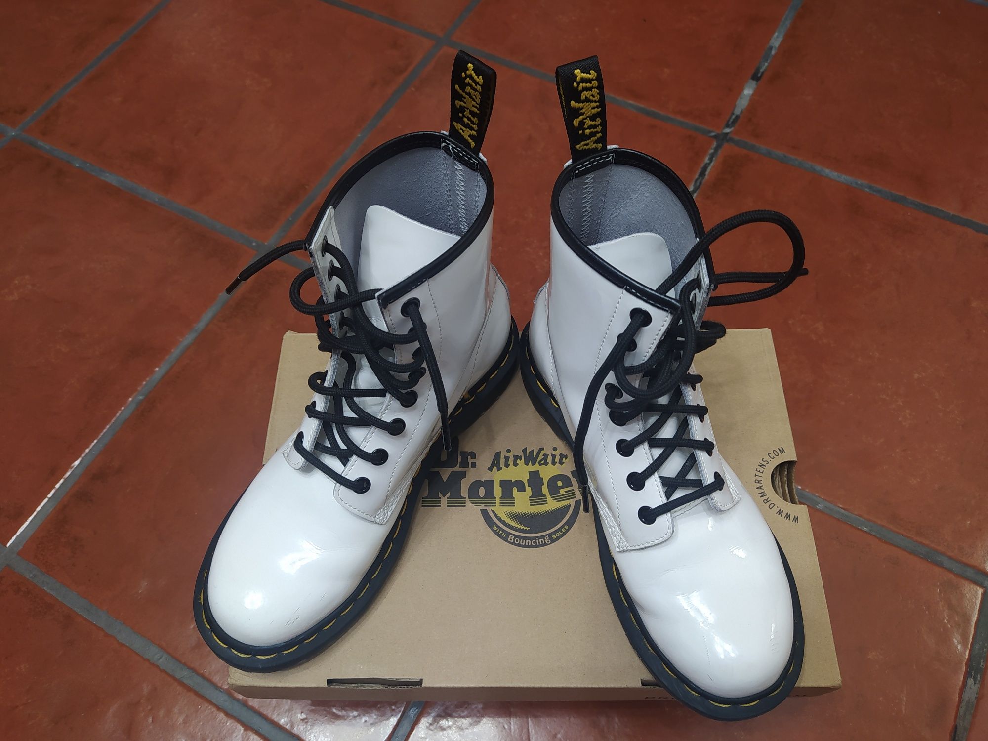 Martens 1460 W bota original branca