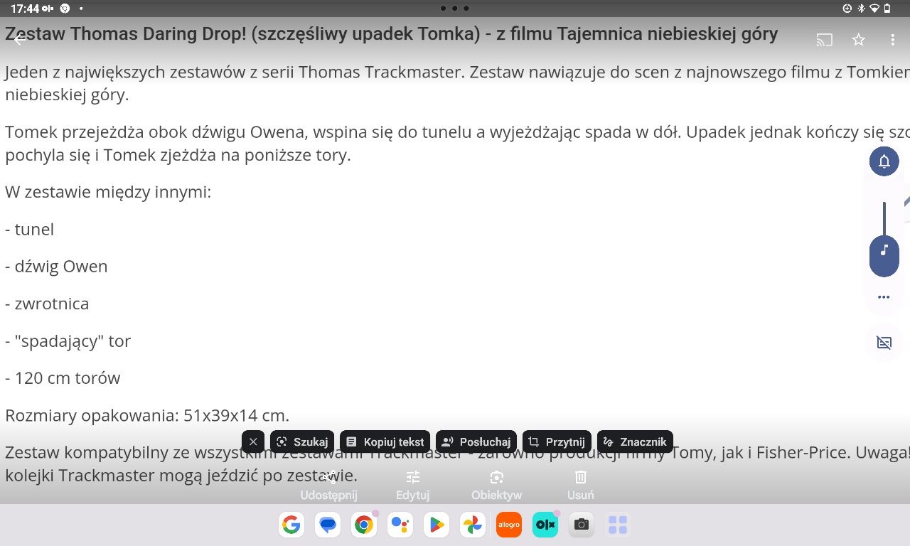 Tomek Daring drop/Odważny upadek TrackMaster Tajemnica Niebieskiej Gór