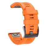 Pomarańczowy gładki nowy pasek do zegarka Garmin QuickFit 26mm