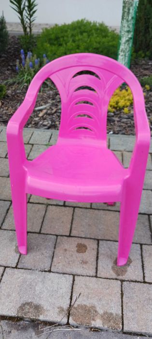 Plastikowe, kolorowe KRZESEŁKA, krzesła dla dzieci, 4 sztuki