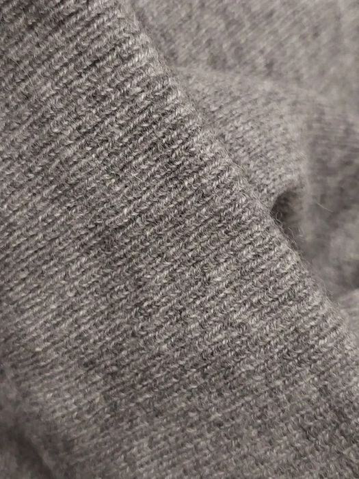 Spodnie 100% kaszmir szare szerokie nogawki wiązane vintage