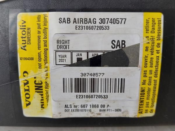 Airbag banco direito VOLVO V50 (MW)